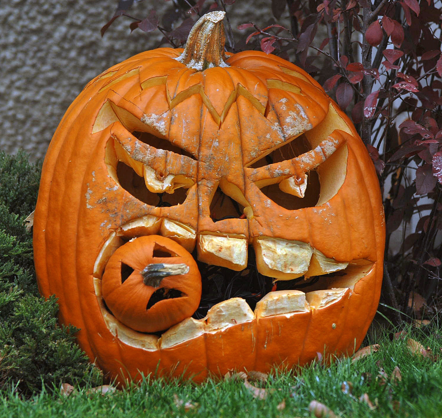 scary-mean-looking-halloween-pumpkin-carving-with-teeth-boo-halloween